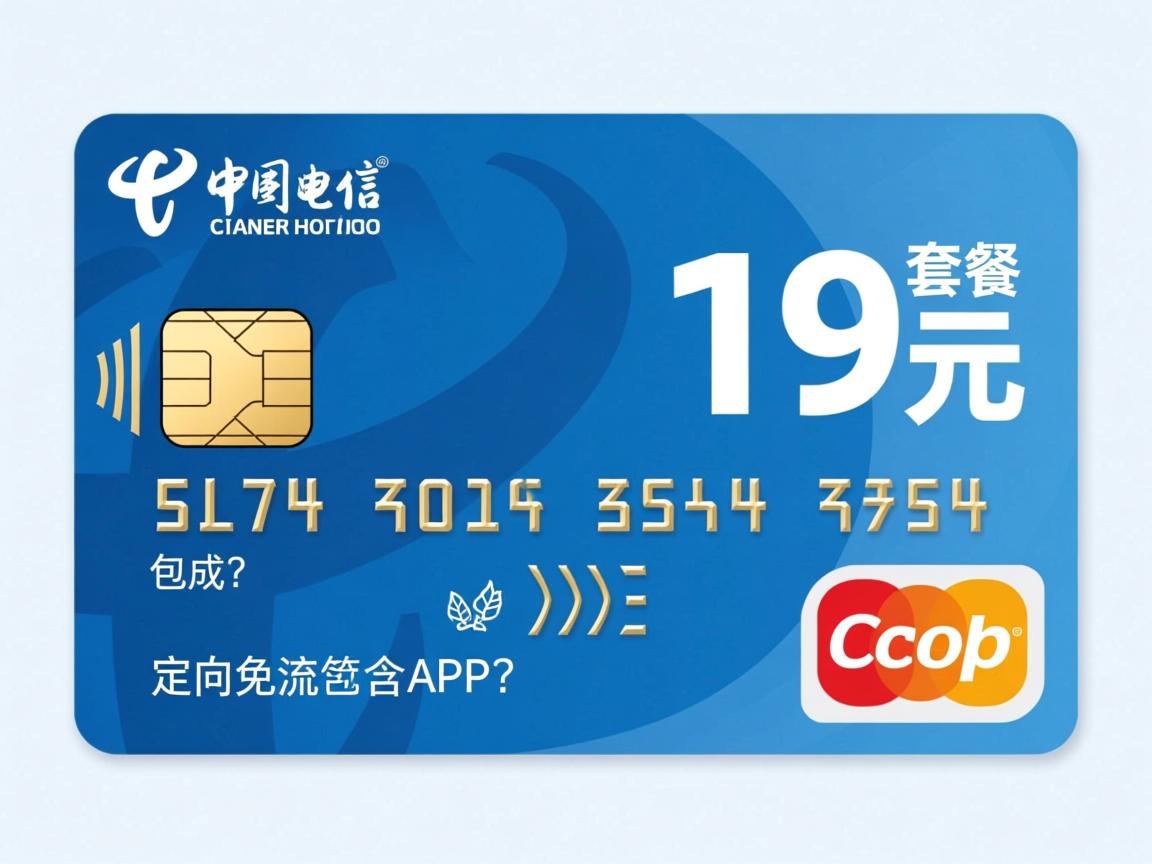 电信流量卡19元套餐有多少流量，定向免流范围包含哪些APP？