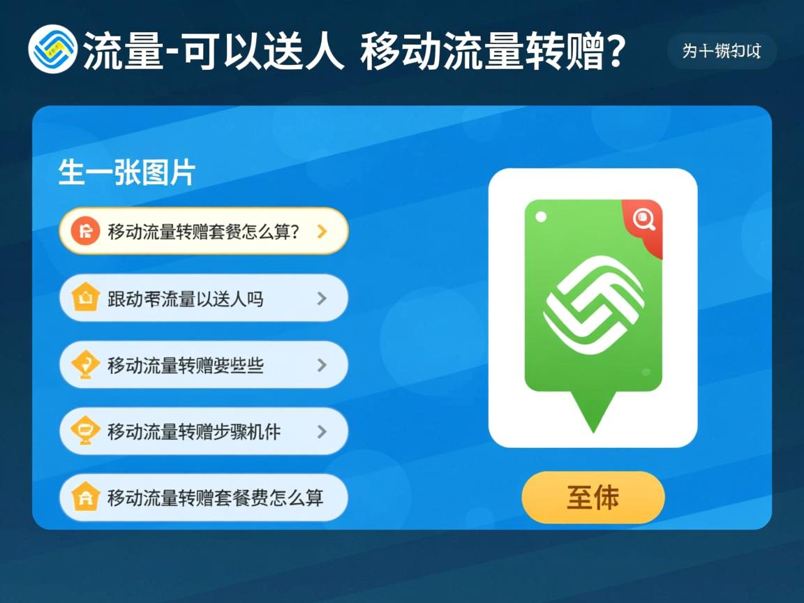 移动卡流量可以送人吗移动流量转赠步骤有哪些移动流量转赠套餐费怎么算？