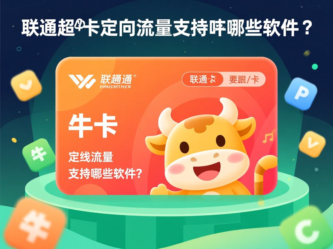 联通超牛卡定向流量支持哪些软件？
