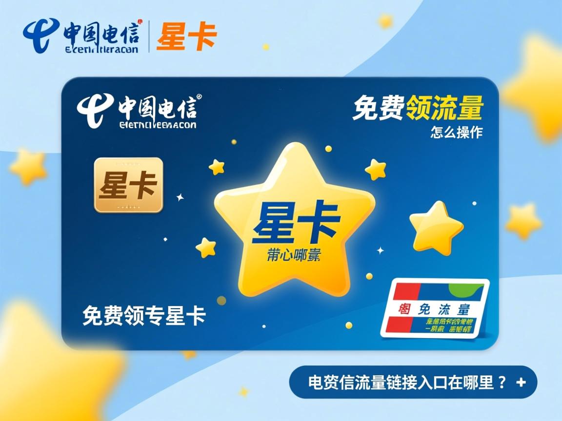 电信星卡免费领流量怎么操作_电信卡免费领流量链接入口在哪里找？