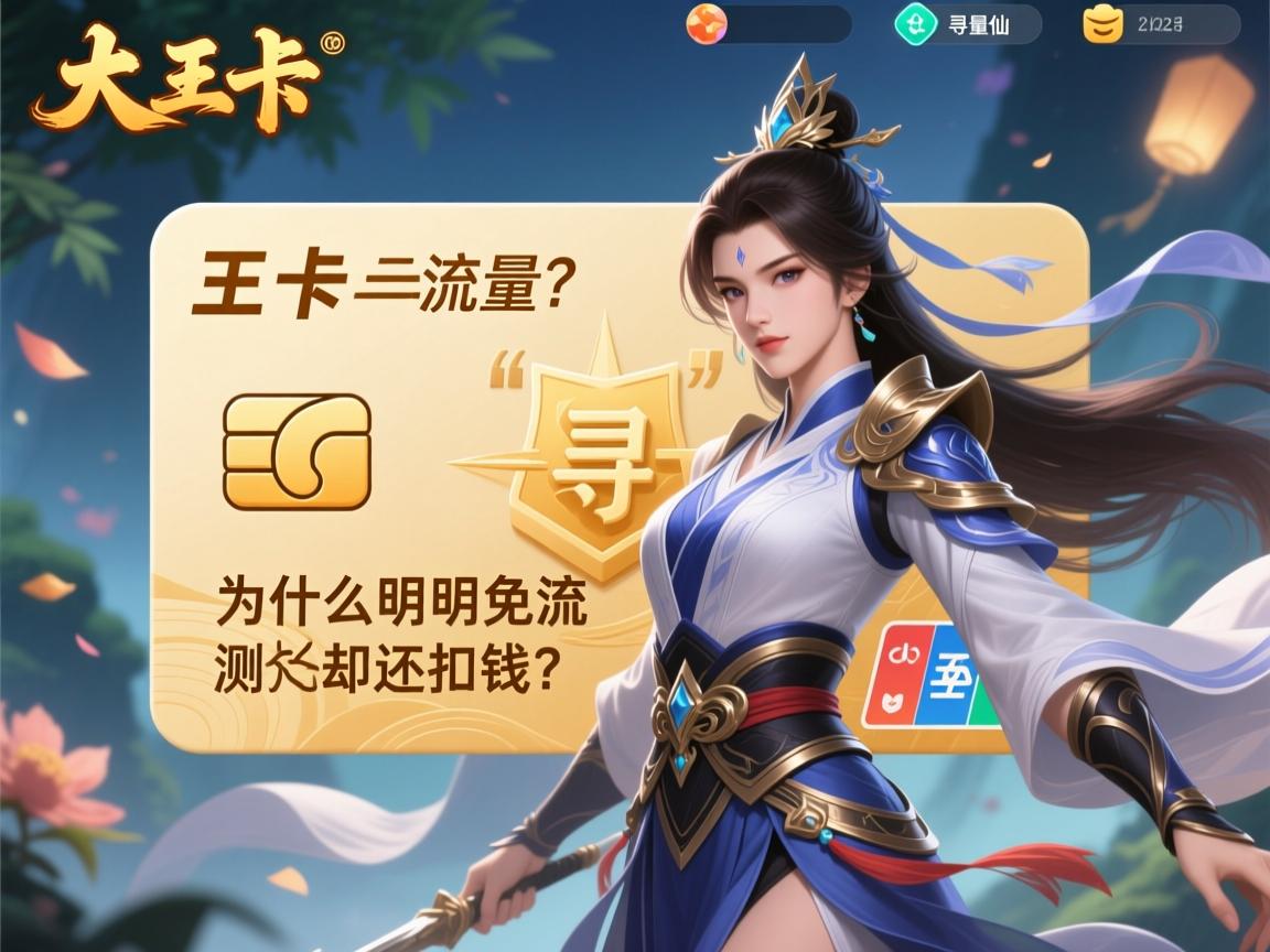 大王卡玩寻仙要流量吗_为什么明明免流却还扣钱？2025年实测揭秘