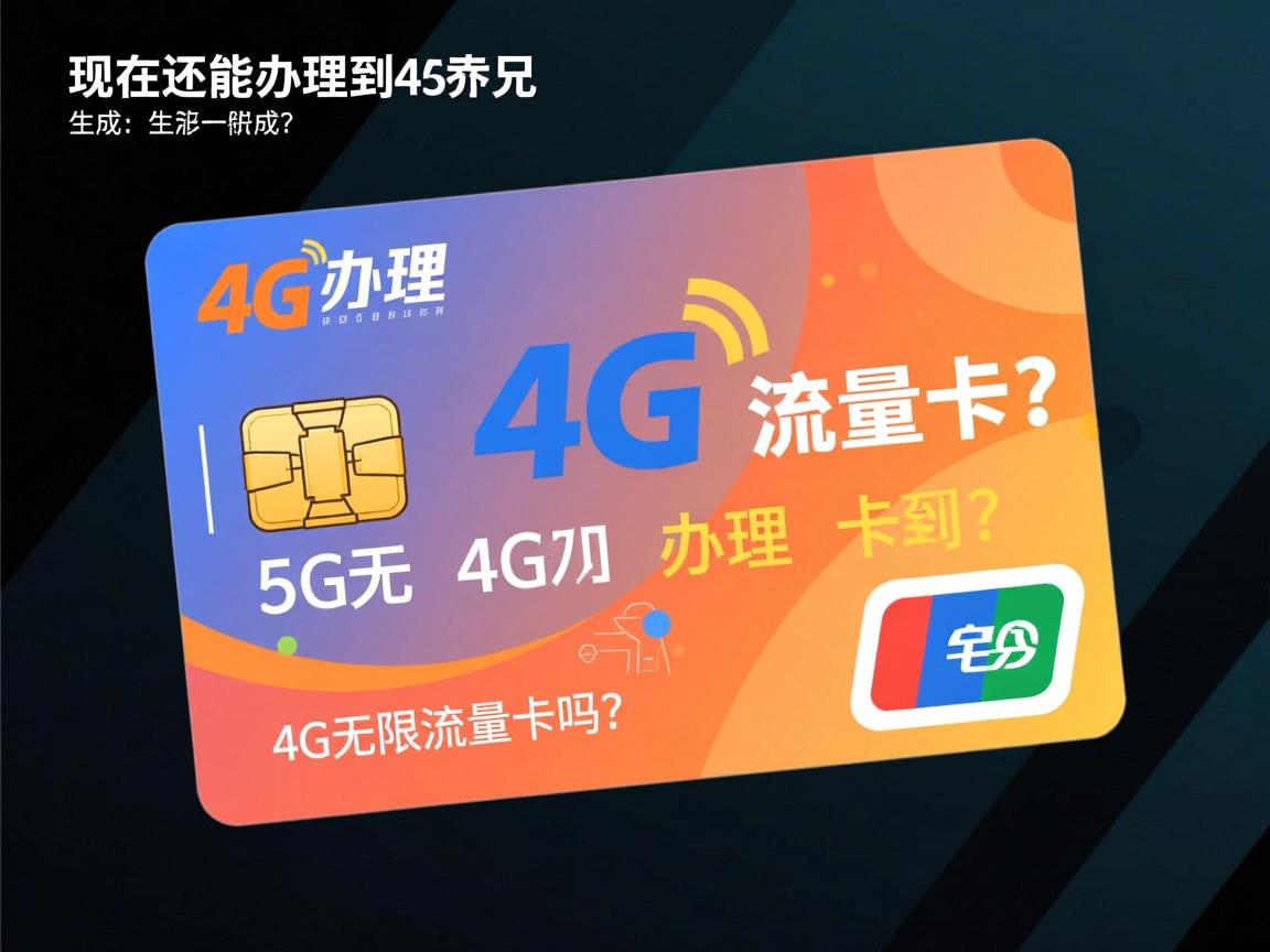 现在还能办理到4G无限流量卡吗？
