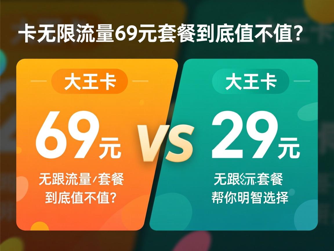 大王卡无限流量69元套餐到底值不值？对比29元套餐帮你明智选择