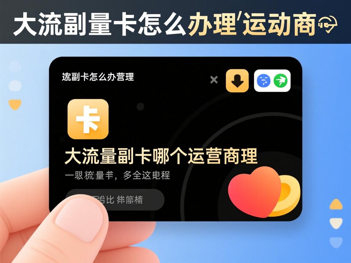 大流量副卡怎么办理，大流量副卡哪个运营商好，这篇对比与教程全解析