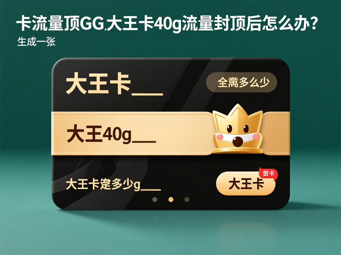 大王卡流量封顶是多少G_大王卡40g流量封顶后怎么办？