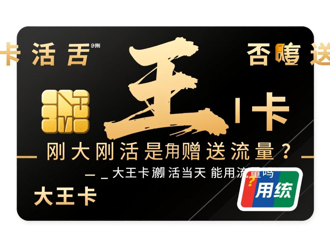大王卡刚激活是否有赠送流量？_大王卡刚激活当天能用流量吗？