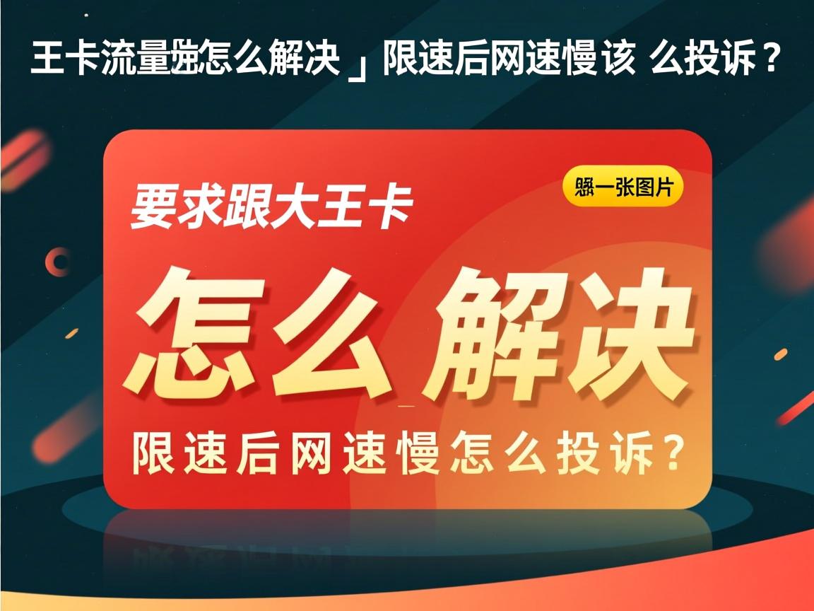 大王卡流量限速怎么解决_限速后网速慢该怎么投诉？