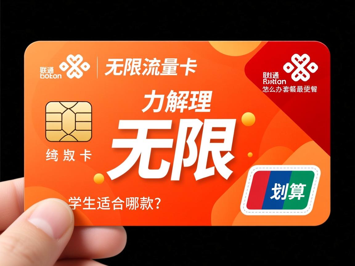 联通无限流量卡套餐优缺点解析，怎么办理最划算，学生适合哪款？