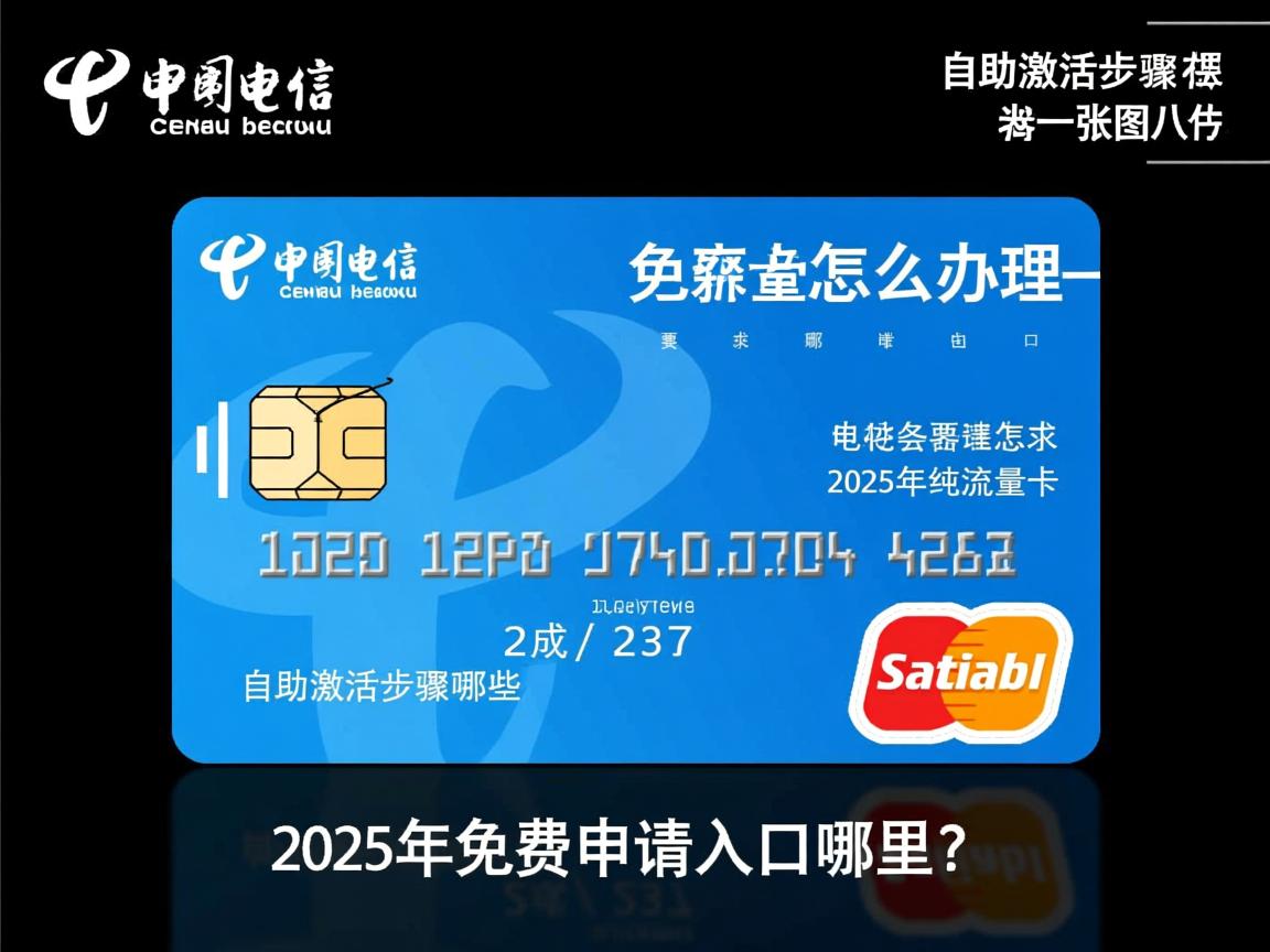 电信纯流量卡怎么办理_自助激活步骤有哪些，2025年免费申请入口在哪里？