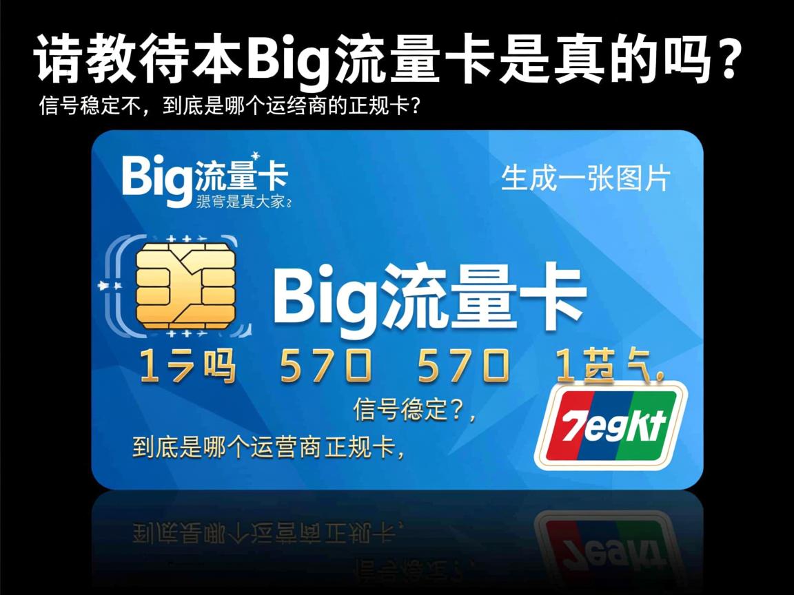 请教大家，Big流量卡是真的吗？信号稳定不，到底是哪个运营商的正规卡？