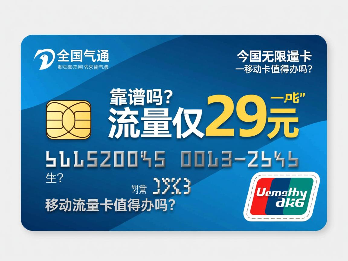 全国无限流量仅29元靠谱吗？移动流量卡值得办吗？