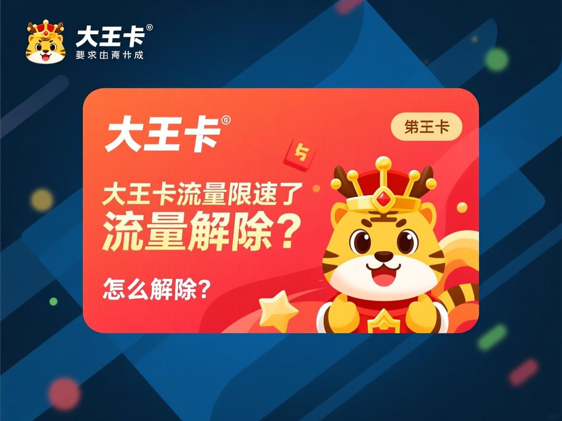 大王卡流量限速了怎么解除?