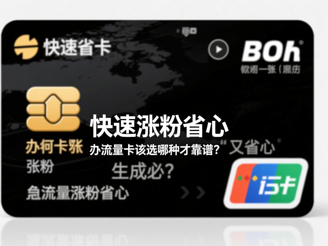 新手如何快速涨粉又省心 办流量卡该选哪种才靠谱?