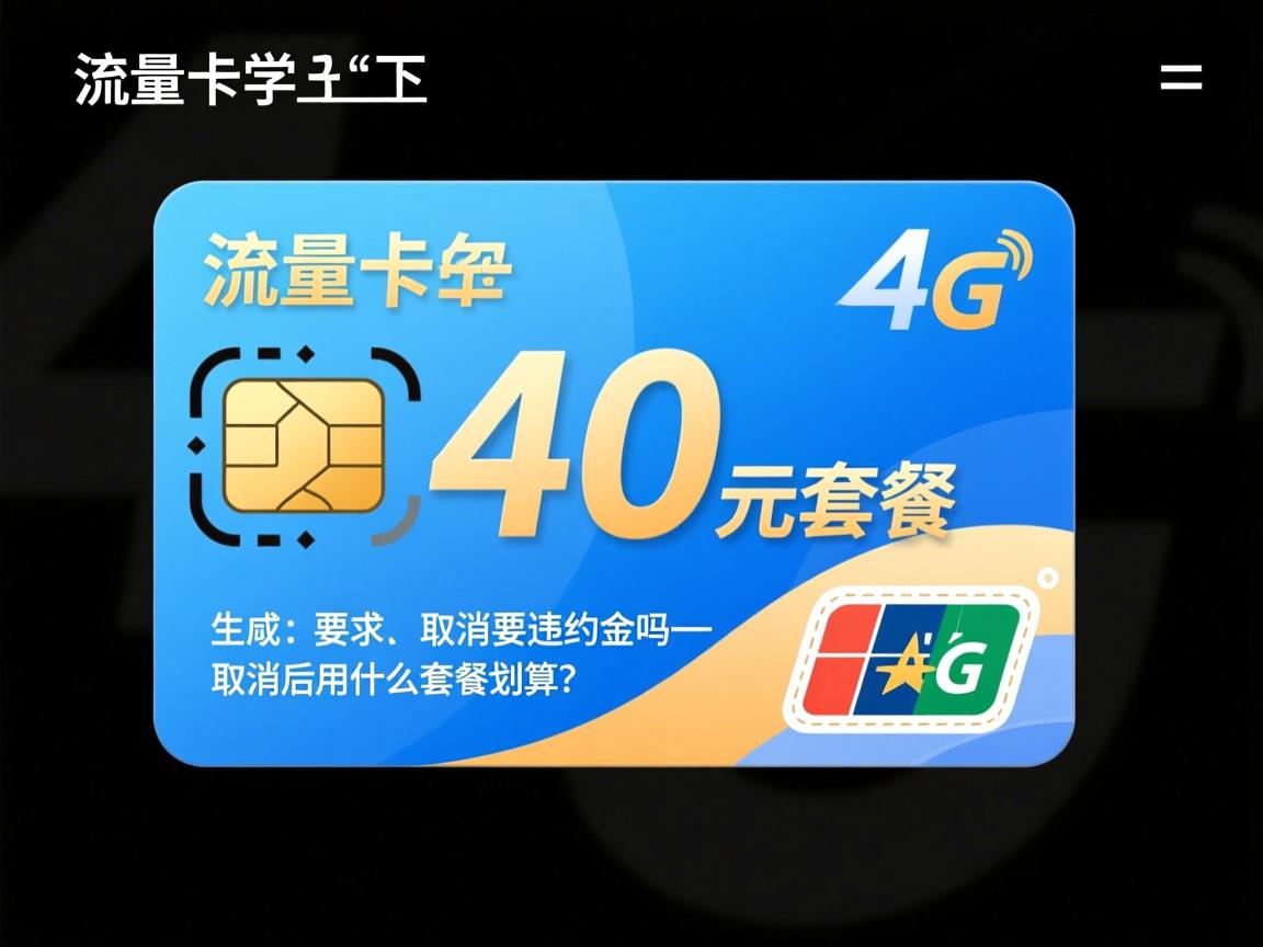 4g流量卡50元套餐取消要违约金吗_取消后用什么套餐划算？
