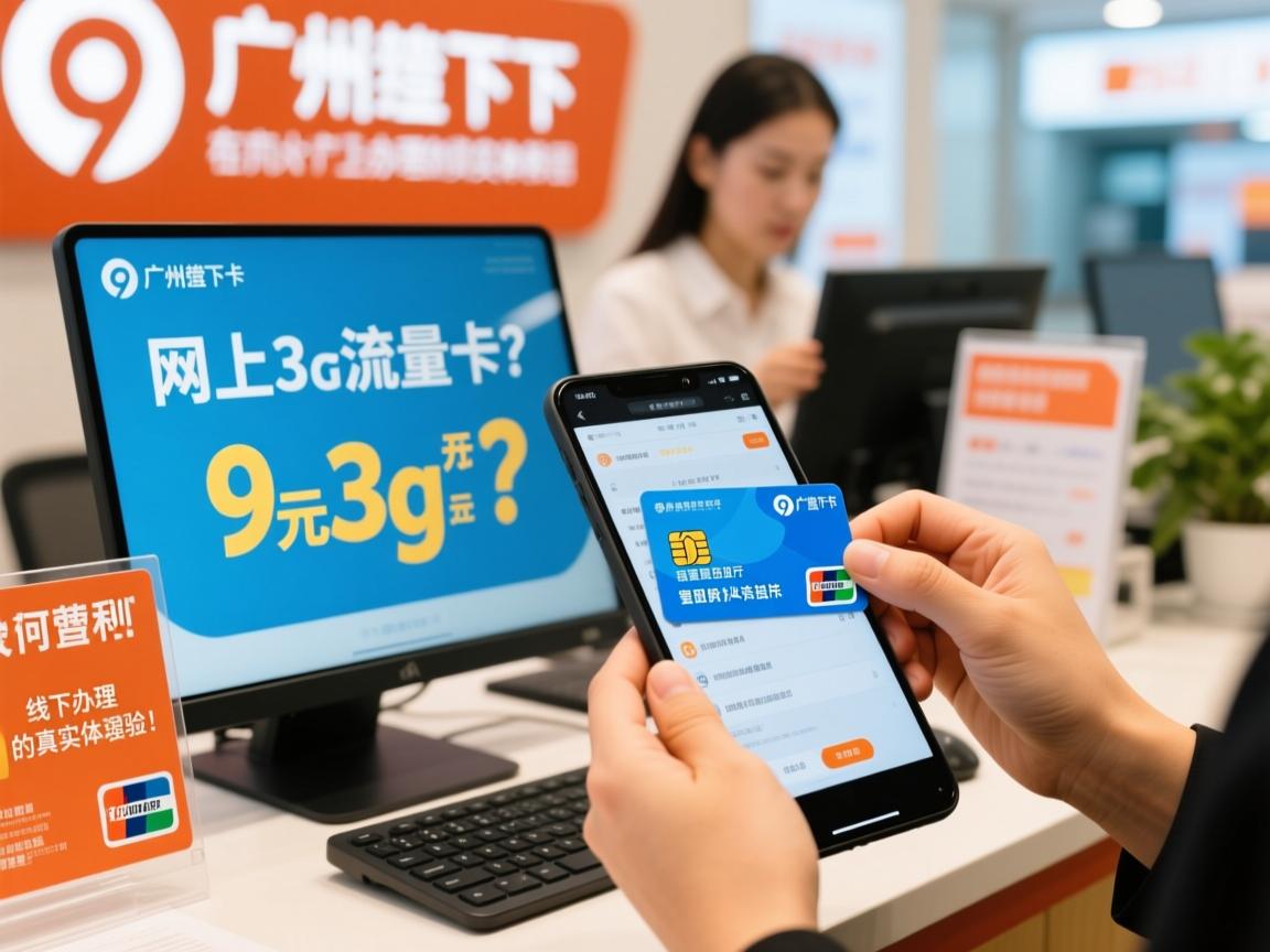 如何在广州线下营业厅顺利办理9元3g流量卡？网上办理与线下办理的真实体验对比！