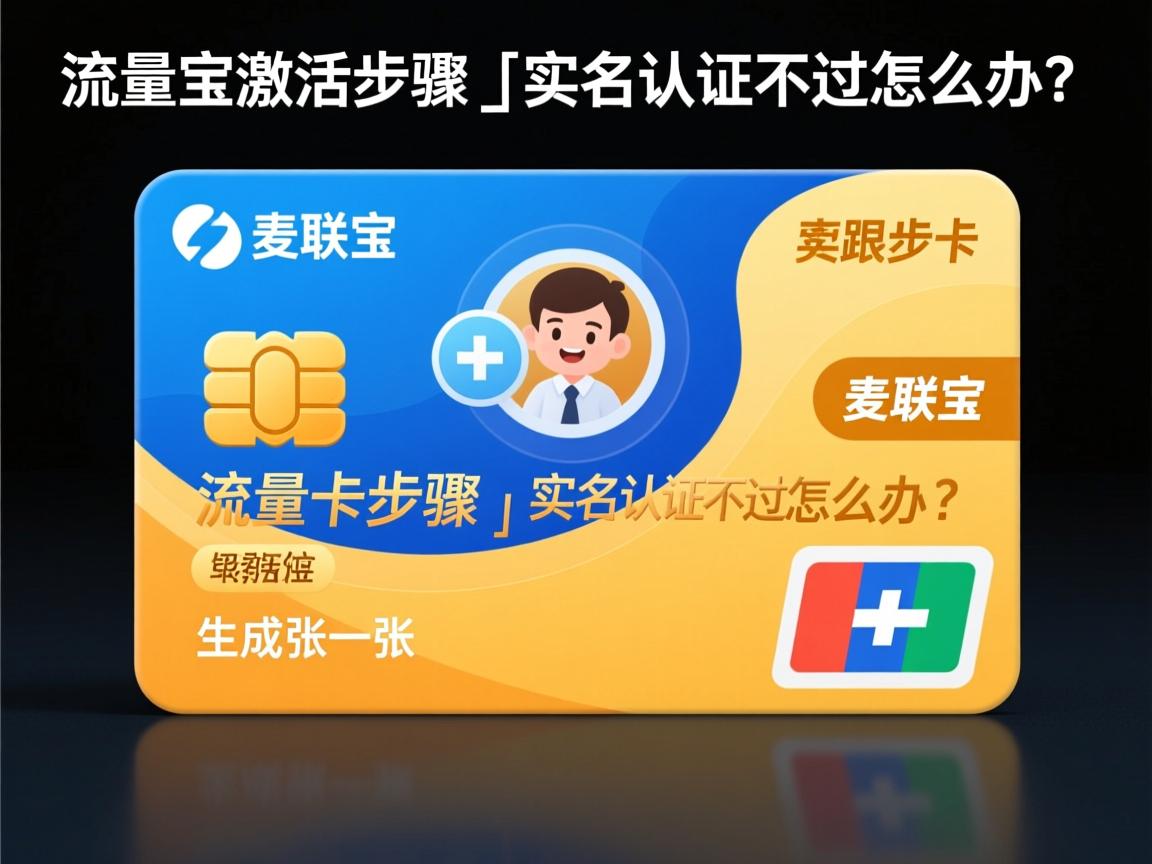 麦联宝流量卡激活步骤_实名认证不过怎么办？