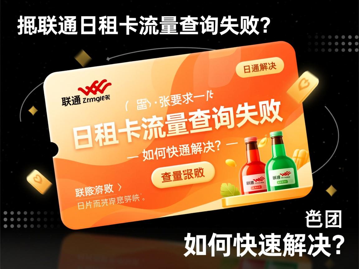 联通日租卡流量查询失败，如何快速解决？
