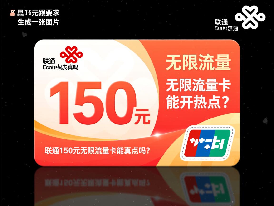 联通150元无限流量卡是真的吗_联通150元无限流量卡能开热点吗?