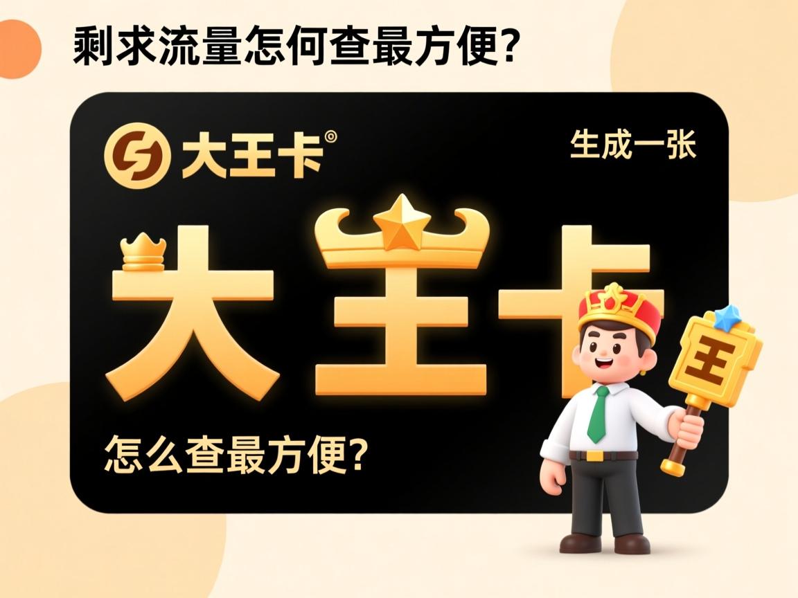 大王卡剩余流量怎么查最方便？