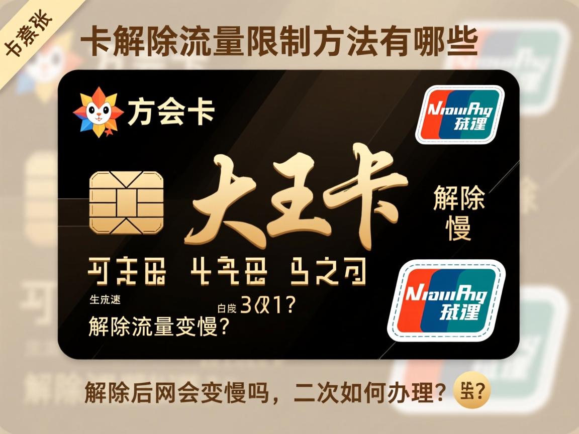 大王卡解除流量限制方法有哪些，解除后网速会变慢吗，二次如何办理？