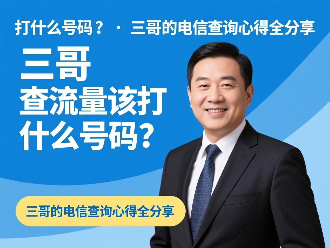 查流量该打什么号码？三哥的电信查询心得全分享