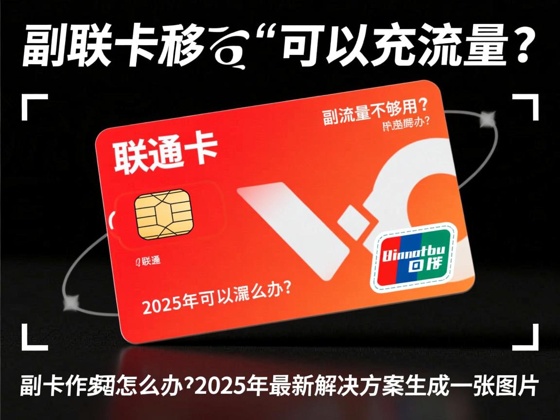 联通副卡可以充流量吗？副卡流量不够用怎么办？2025年最新解决方案