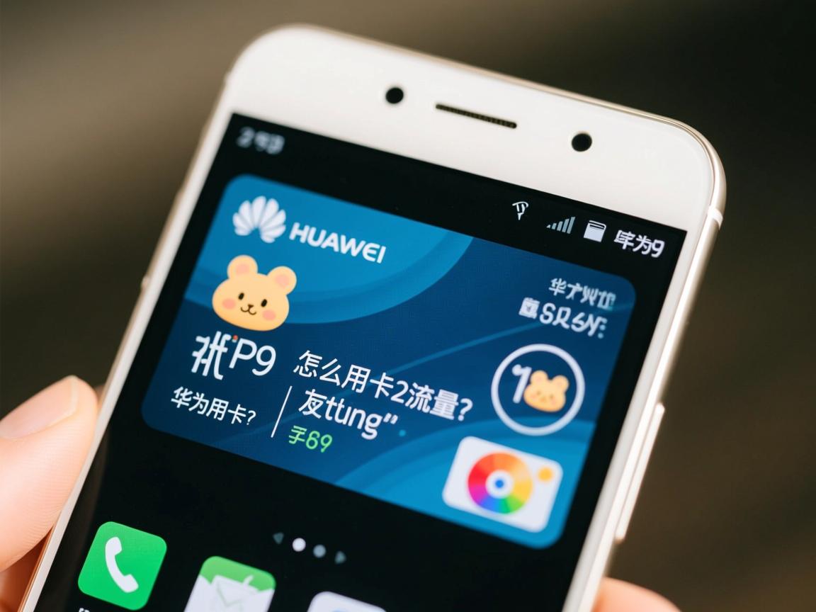 华为P9怎么用卡2流量？